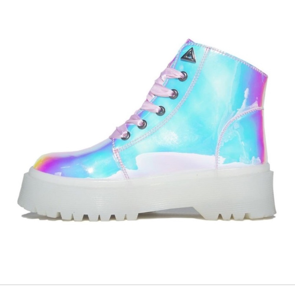 YRU Atlantis Boots holographic iredecent
